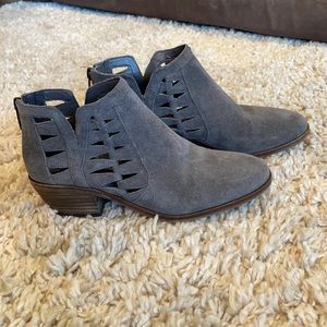 Vince Camuto grey suede booties size 6